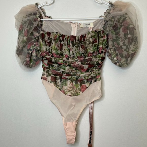 House of CB Nina Floral Mesh Bodysuit - Picture 5 of 8